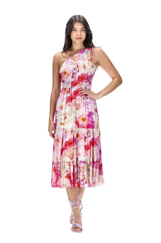 Ash Midi Dress Pink Floral