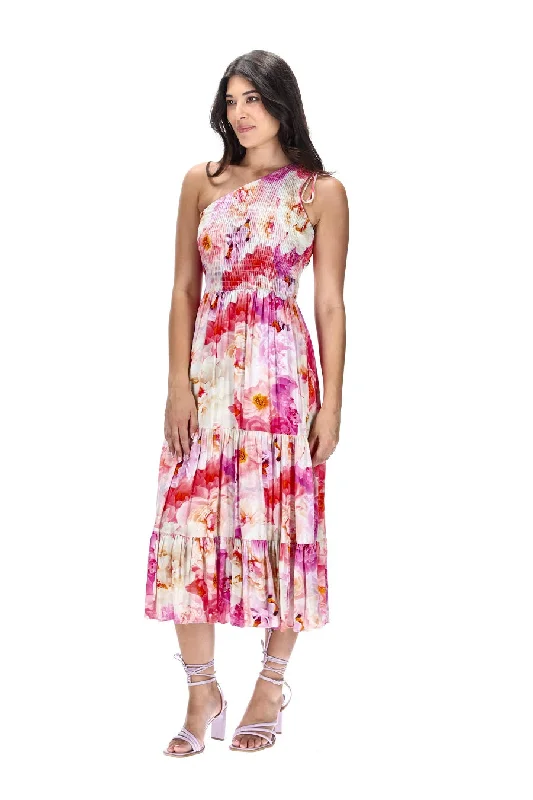 Ash Midi Dress Pink Floral