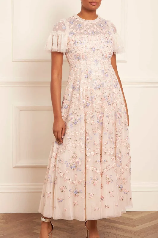 Floral Waltz Ankle Gown