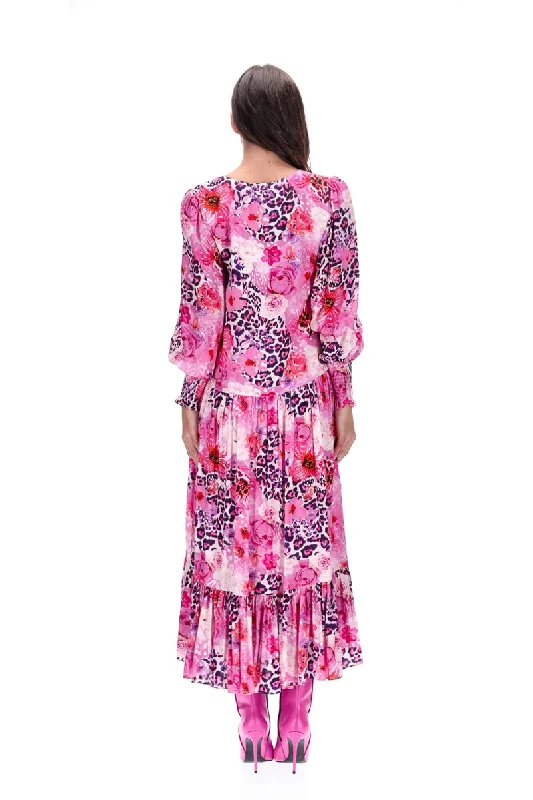 Kaylee Dress Pink Leopard