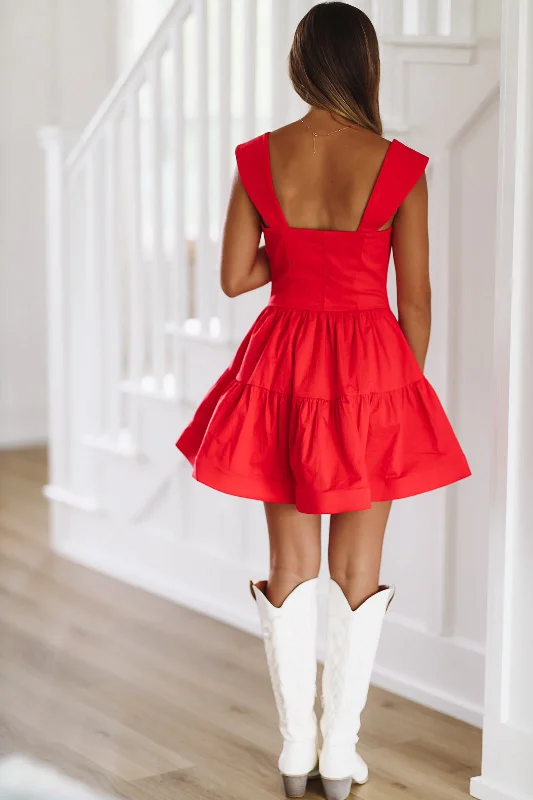 Take My Hand Mini Dress - Red