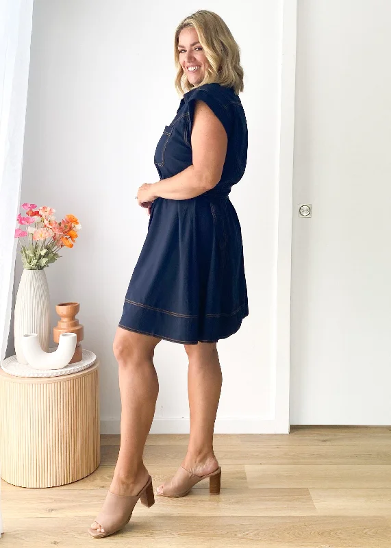 Adie Dress - Indigo