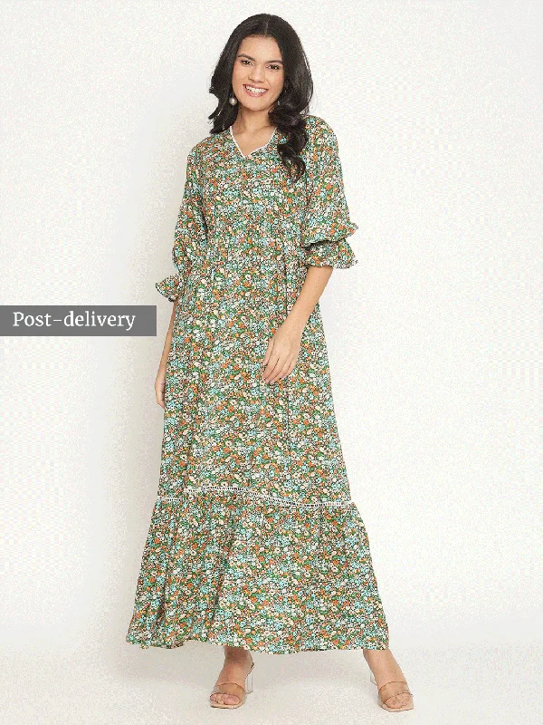 Floral Maternity Maxi Dress