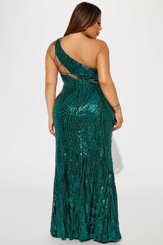 Ciara Sequin Gown - Emerald