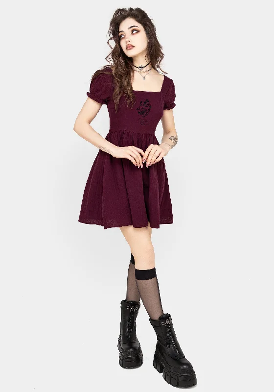 Frances Embroidered Cotton Mini Dress