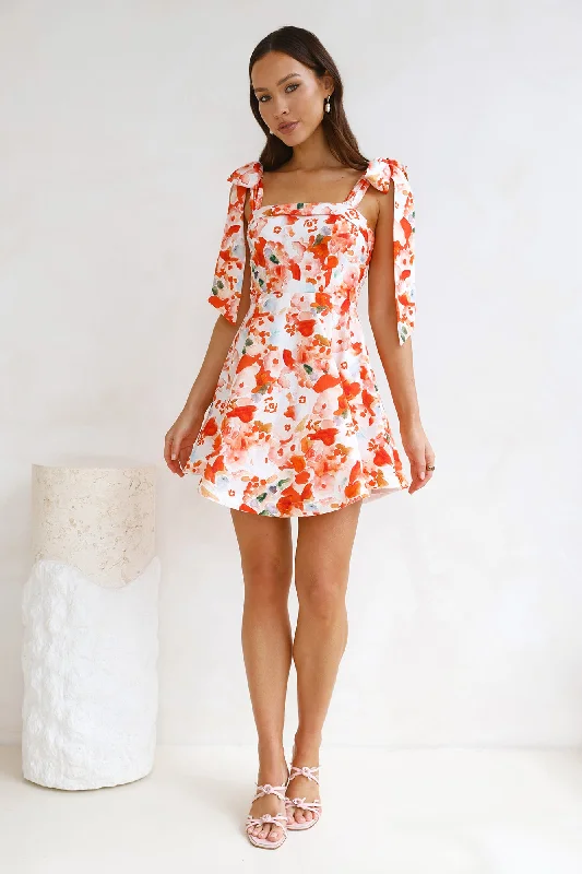 Good Morning Mini Dress Orange