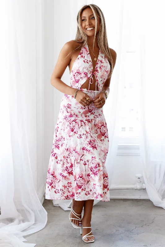 HELLO MOLLY Happy Times Maxi Dress Pink