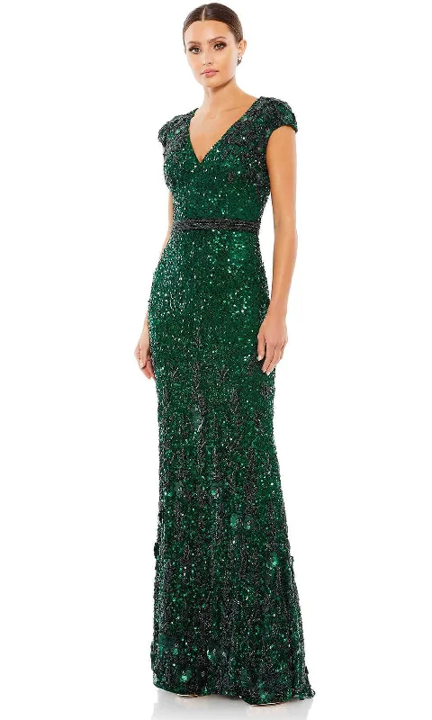 Mac Duggal 5505 - Beaded Cap Sleeve Evening Gown