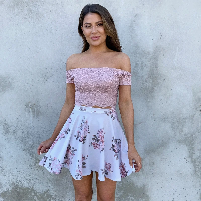 Mix Emotions Floral Off Shoulder Dress