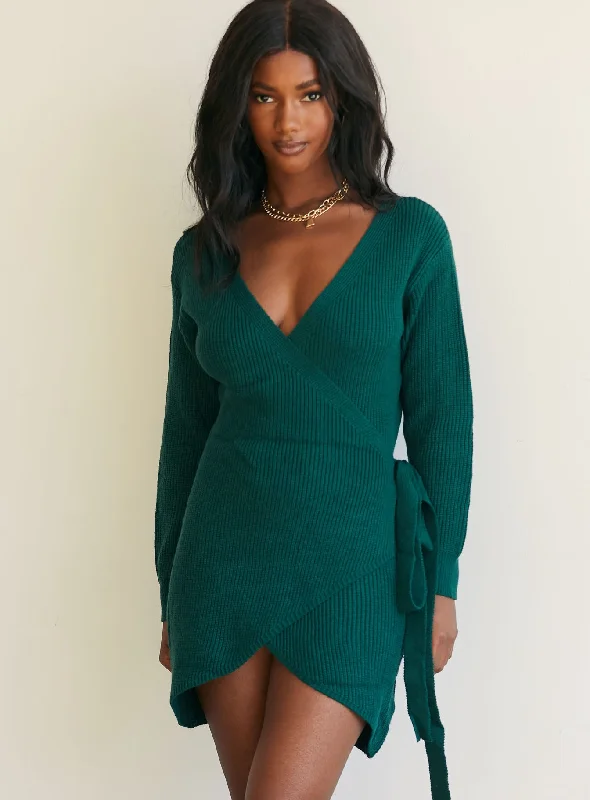 Phenix Mini Dress Forest Green