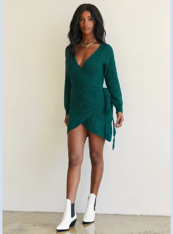 Phenix Mini Dress Forest Green