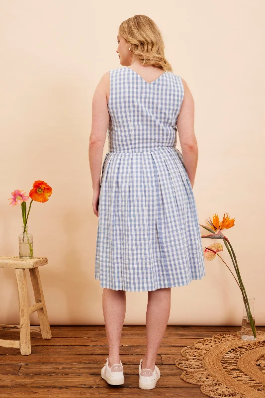 Scarlett India Blue Check Dress