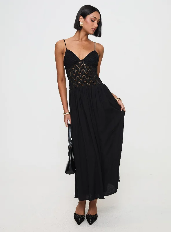 Speak Now Maxi Dress Black