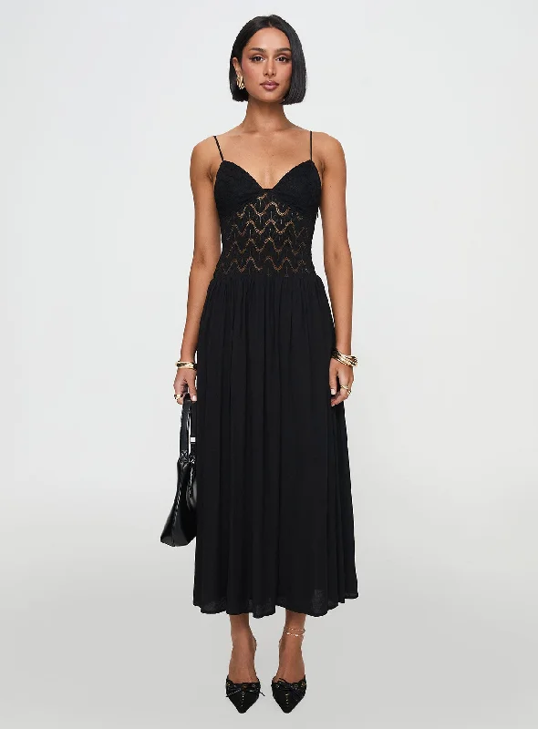 Speak Now Maxi Dress Black