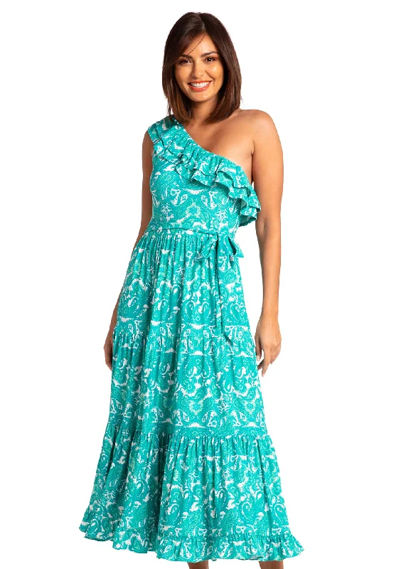 St. Pete One Shoulder Maxi Dress