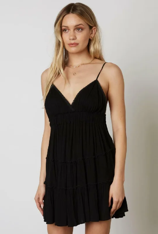 Sundown Black Backless Mini Dress