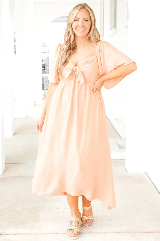 Sweet Lady Maxi Dress, Peach