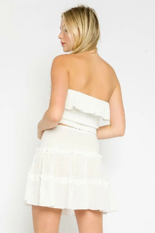 Take Me With You Optic White Two-Piece Dress