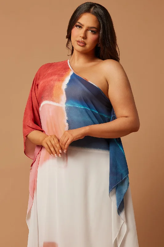 Tulum Chiffon Kaftan Dress - Multi Color