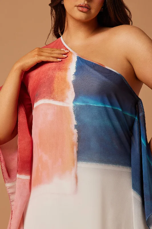 Tulum Chiffon Kaftan Dress - Multi Color