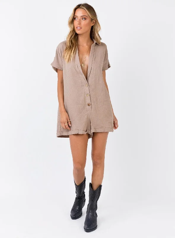 Vixen Romper Taupe