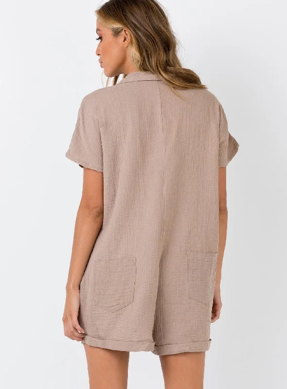 Vixen Romper Taupe