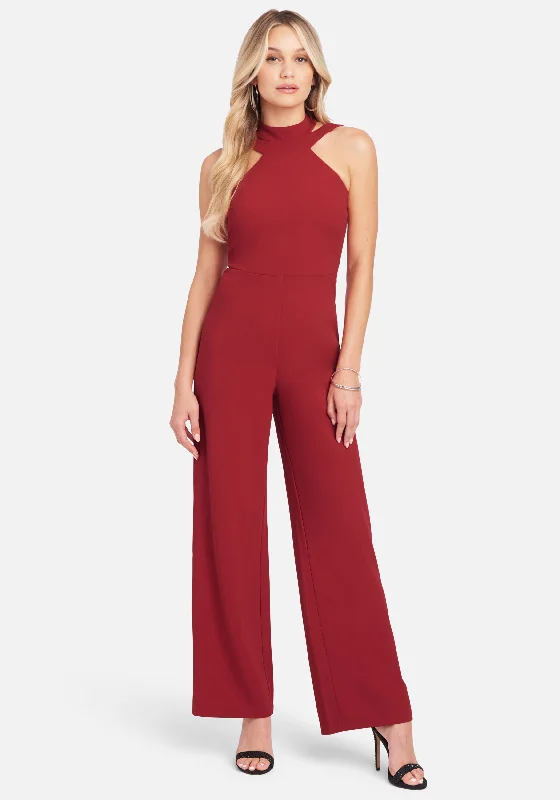 Wide Leg Halter Jumpsuit