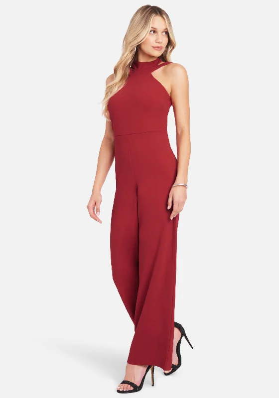 Wide Leg Halter Jumpsuit