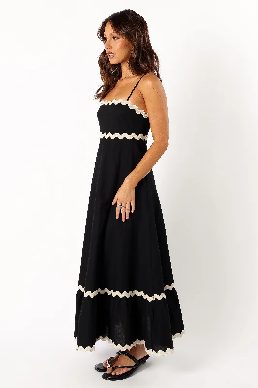 Yana Maxi Dress - Black Cream