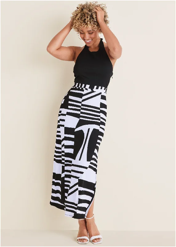 Twofer maxi dress - Modern Abstract