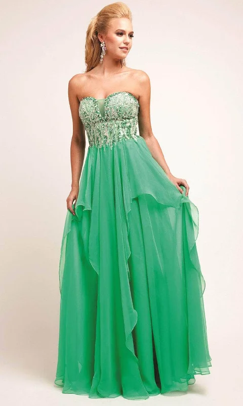 Cinderella Divine JC3197 - Adorned and Strapless Layered Dress