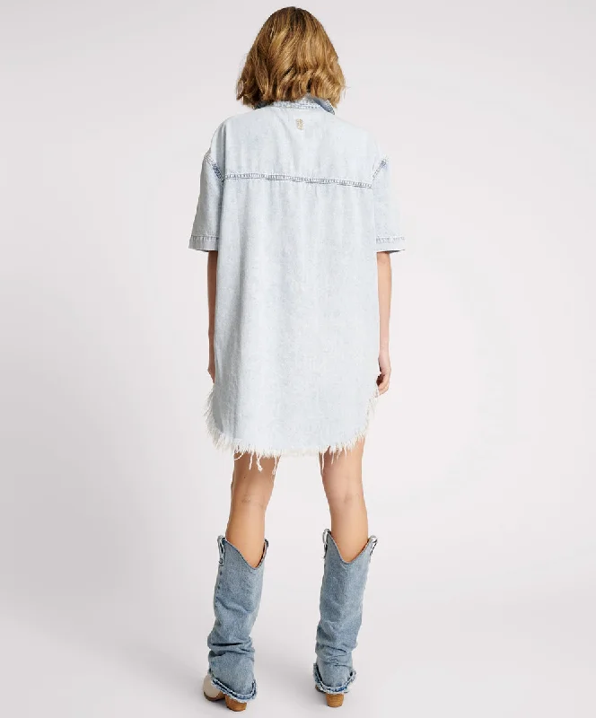 FLORENCE PARIS DENIM SHIRT DRESS