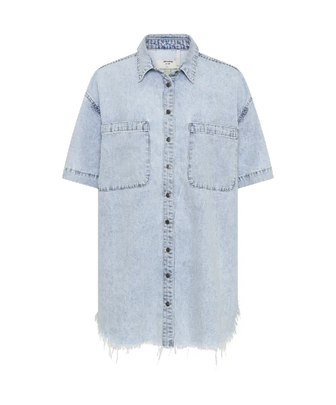 FLORENCE PARIS DENIM SHIRT DRESS