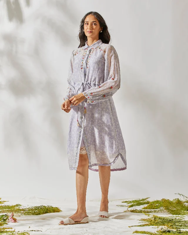 MIRROR WORK BANJARA SHIRT DRESS