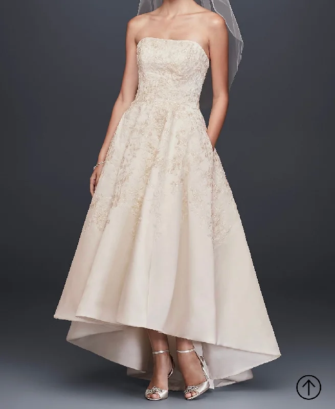 Oleg Cassini Embroidered Satin