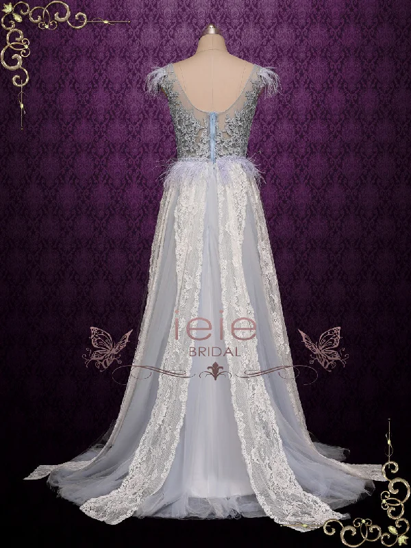 Unique Gala Style Blue Wedding Dress AUDRA