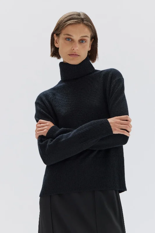 Leanna Wool Cashmere Roll Neck Knit