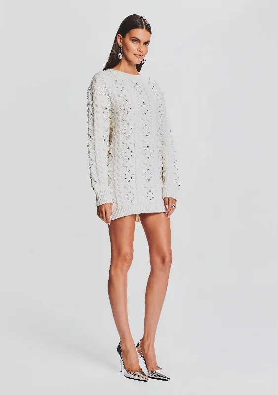 Maple Embellished Sweater Dress