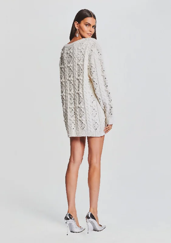 Maple Embellished Sweater Dress