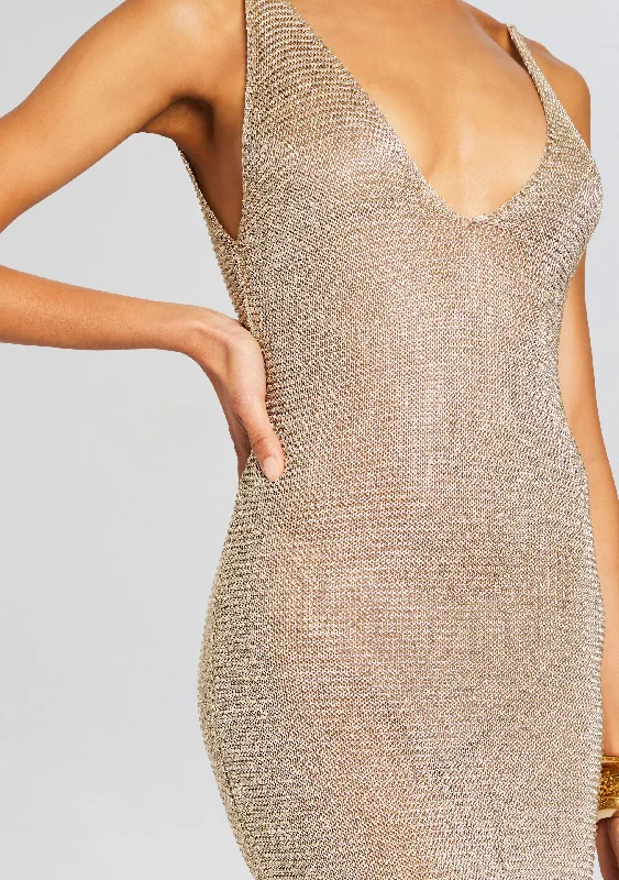 Metallic Knit Dress