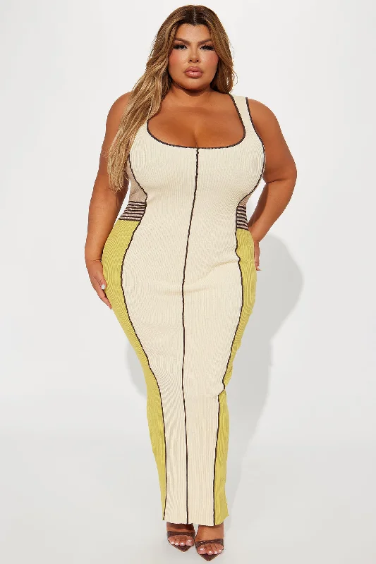 Zarita Sleeveless Knit Maxi Dress - Cream/combo