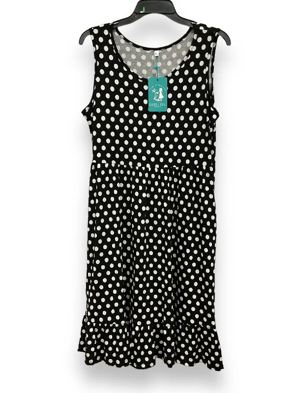 Polkadot Pattern Dress Casual Short Clothes Mentor, Size Xl