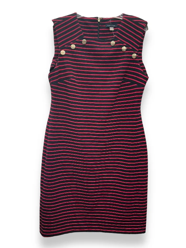 Striped Pattern Dress Casual Midi Tommy Hilfiger, Size L